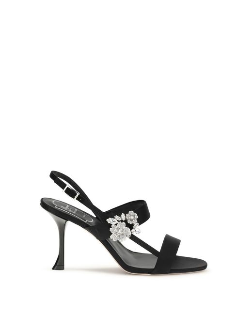 Roger Vivier Black Sandals Bouquet Silk