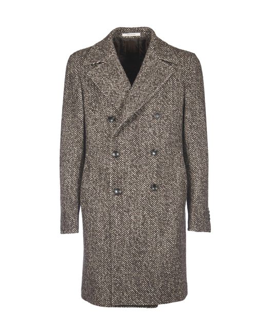 Tagliatore Gray Arden Double-breasted Coat By for men