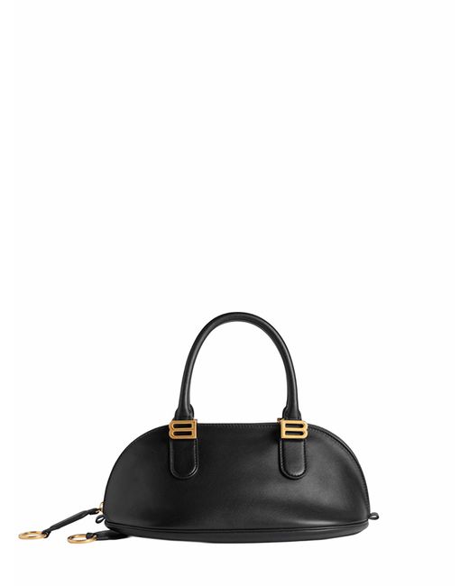 Balenciaga Black Mini Bowling Bag Bolero Calf Leather Shoulder