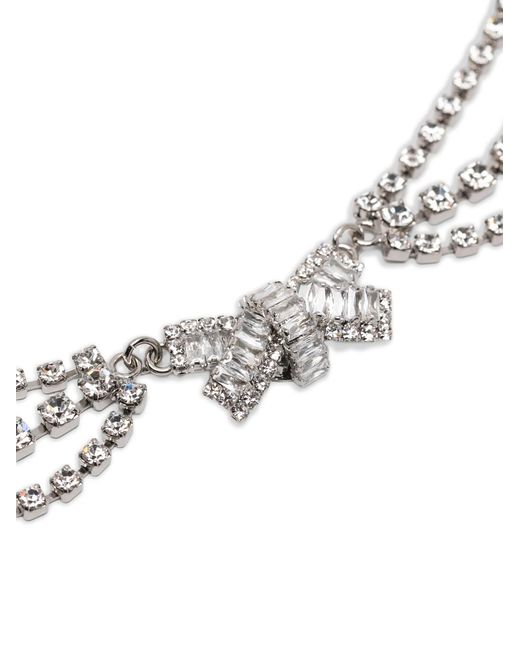 Alessandra Rich Metallic Bow Necklace Jewelry