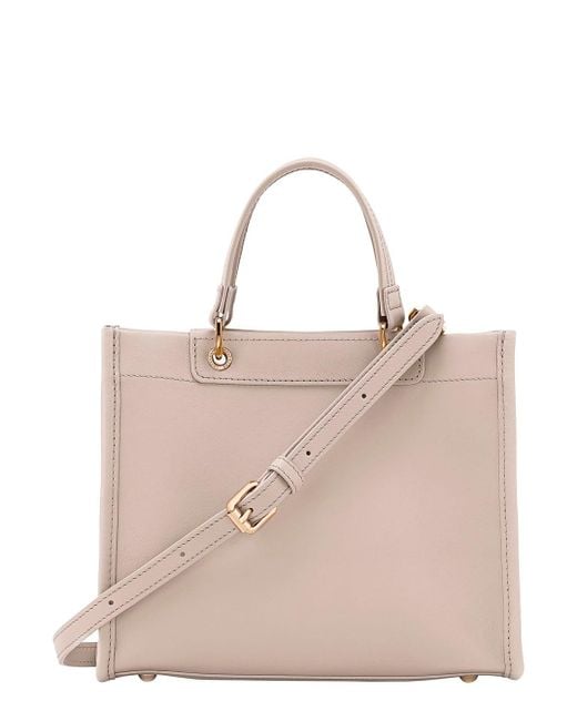 Longchamp Natural Handbag With Embossed Logo On The Front And Adjustable And Removable Shoulder Strap