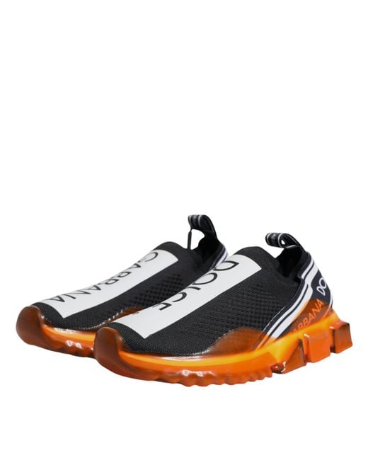 Dolce & Gabbana White Sorrento Slip On Sneakers Shoes for men