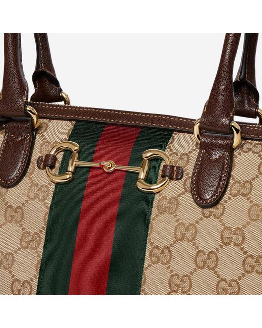 Gucci Brown Tote Bag Borsetto Fabric Shoulder