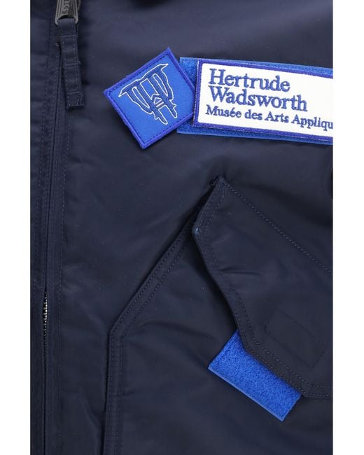 GR10K Blue Bomber Jacket X Alpha Industries Nylon for men
