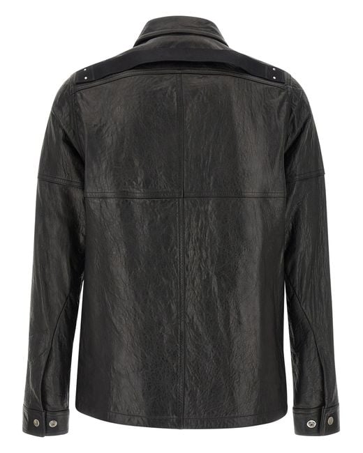 Rick Owens Black Lamb Leather Jacket Clothing for men