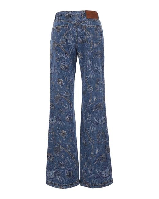 Etro Blue Jeans Flared Cotton
