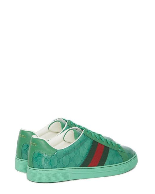 Gucci Ace GG Crystal Canvas Sneaker in Green for Men Lyst UK