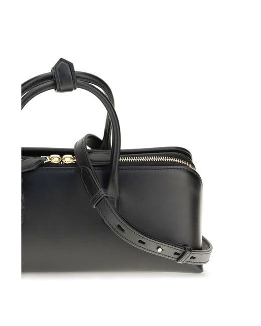 Alaïa Black Handbag Delta Nubuck Calf Leather Shoulder Bags