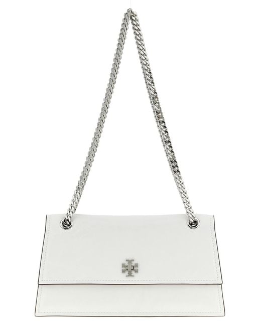 Tory Burch White Kira Turnlock Shoulder Bag Lamb Leather (Ovis Aries)