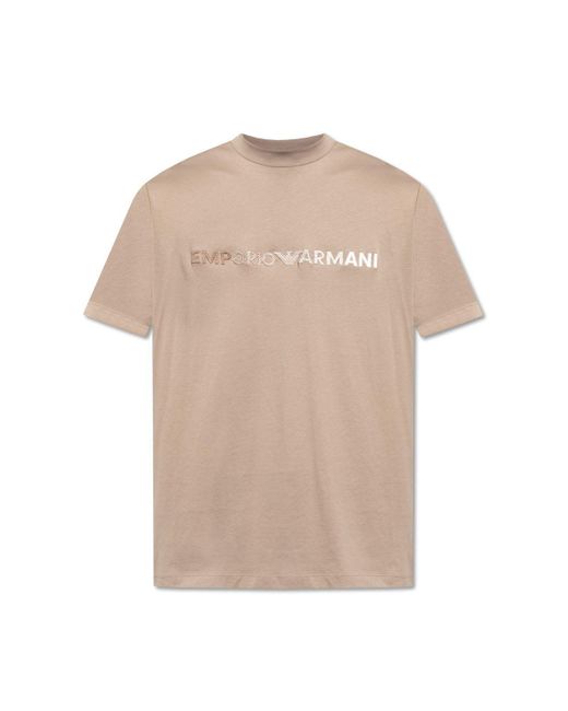 Emporio Armani Natural Cotton T-Shirt for men