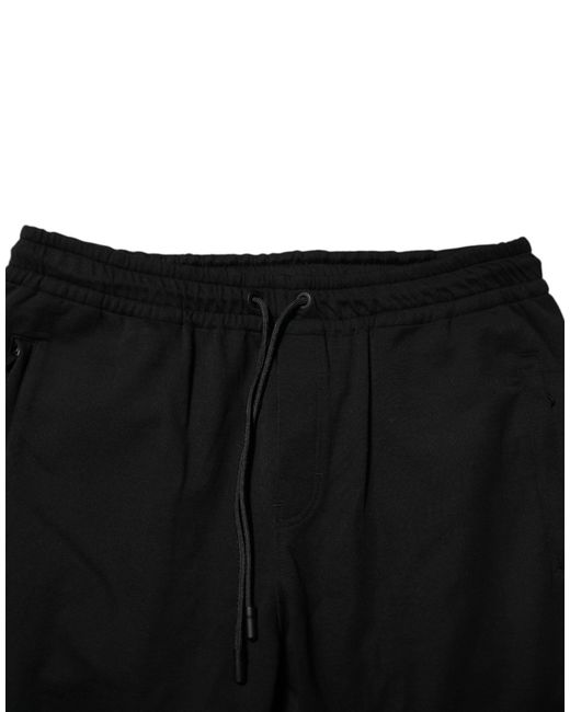 Dolce & Gabbana Black Jogger Pants Drawstring for men