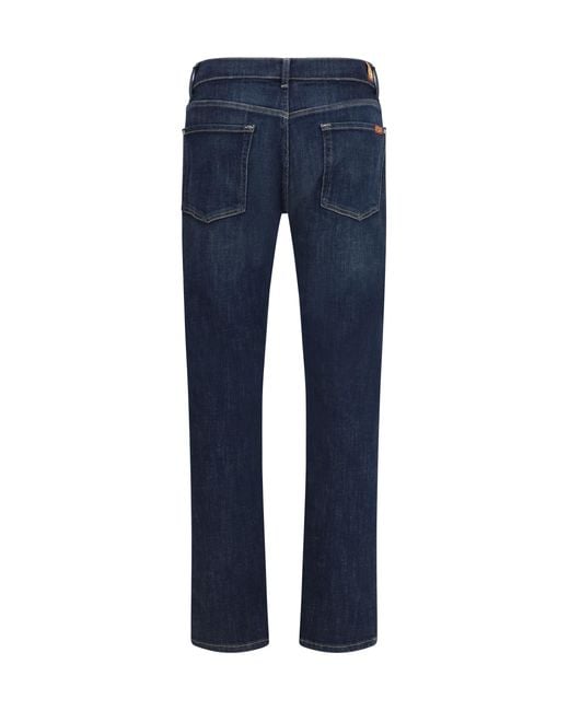 7FOR Blue Modern Dojo Jeans Cotton; Elastane for men