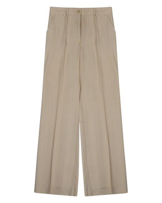 P.A.R.O.S.H. Natural Viscose Trousers Rania
