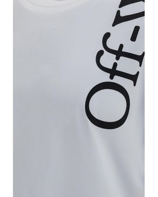 Off-White c/o Virgil Abloh Gray Vertical Bookish Skate T-Shirt Cotton T-Shirts for men