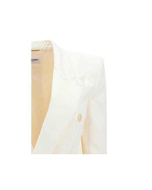 Saint Laurent White Blazer Jacket