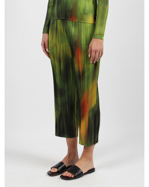 Pleats Please Issey Miyake Green Turnip & Spinach Trousers