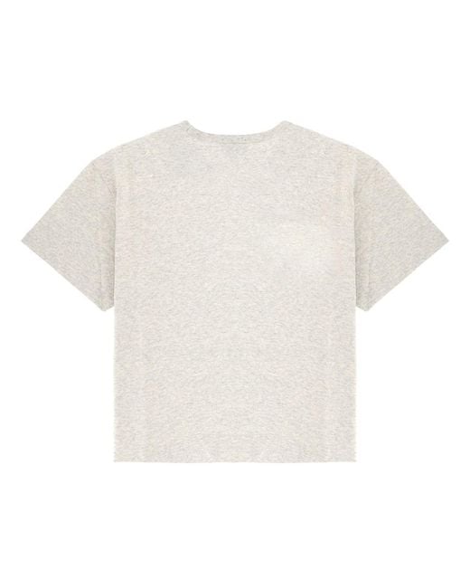 A.P.C. White T-Shirt With Logo Cotton Biological T-Shirts