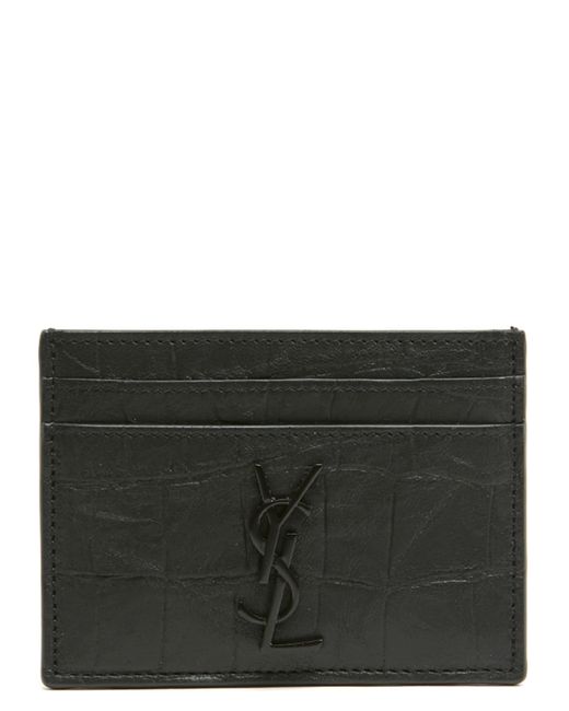 Saint Laurent Black 'Cassandre' Card Holder for men