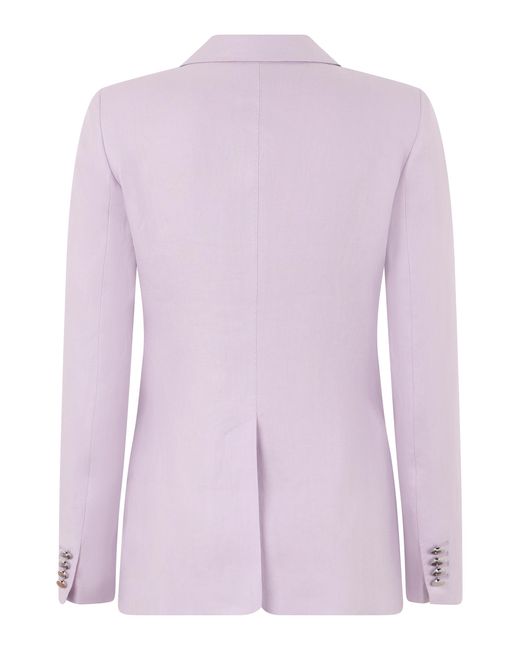 Tagliatore Purple Blazer Single-Button Linen Blazers