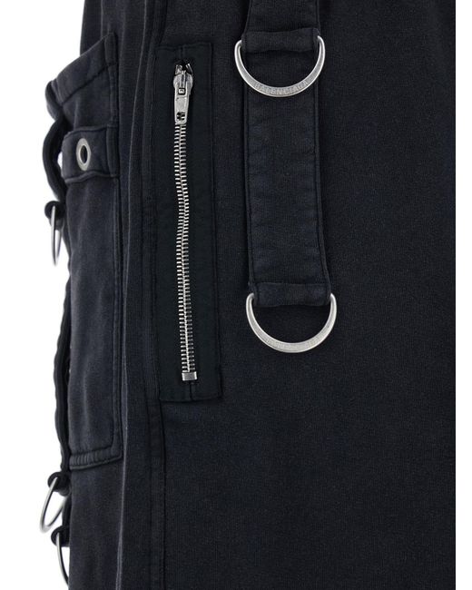 Balenciaga Blue Cargo Pants Cotton Trousers for men
