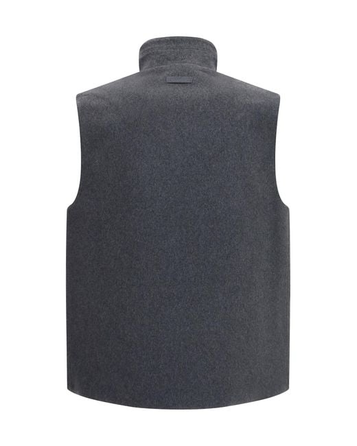 Lardini Blue Vest Wool And Cashmere Padded & Down Jackets for men