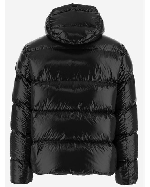 Herno Black Down Jacket Quilted Nylon Padded for men