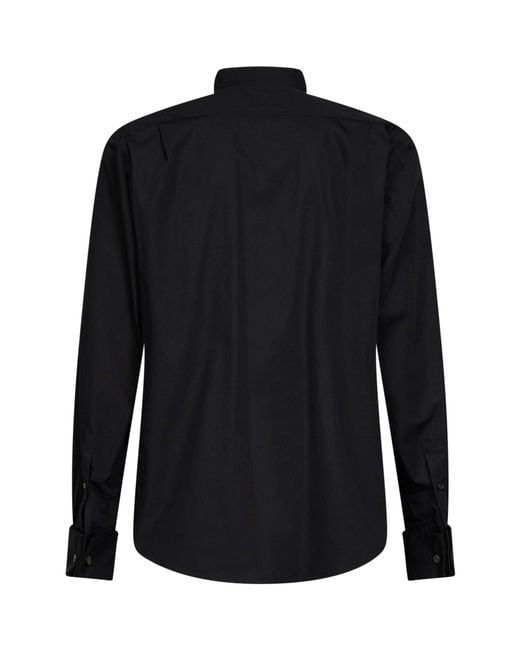 Dries Van Noten Black Shirt Cuzi Bis Cotton Poplin for men