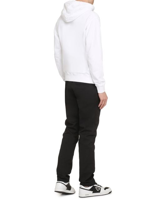 DSquared² White Cotton Hoodie Jumpers for men