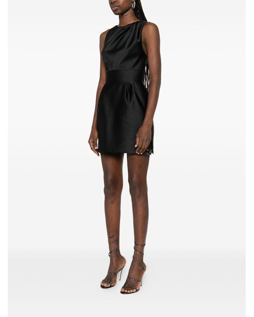 Elisabetta Franchi Black Sleeveless Short Dress