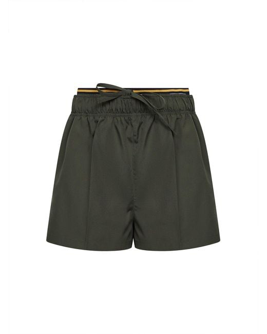 Prada Green Military Twill Shorts Polyester