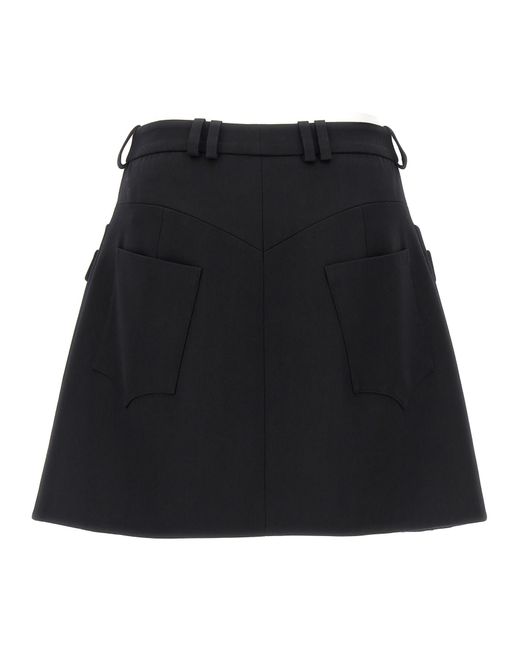 Balmain Black Mini Skirt Skirts