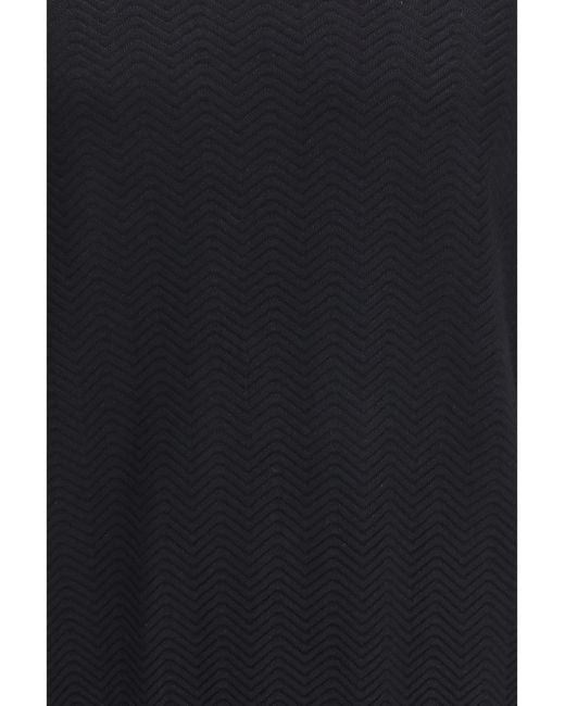 Giorgio Armani Black Short-Sleeved Cotton And Silk Sweater Silk for men