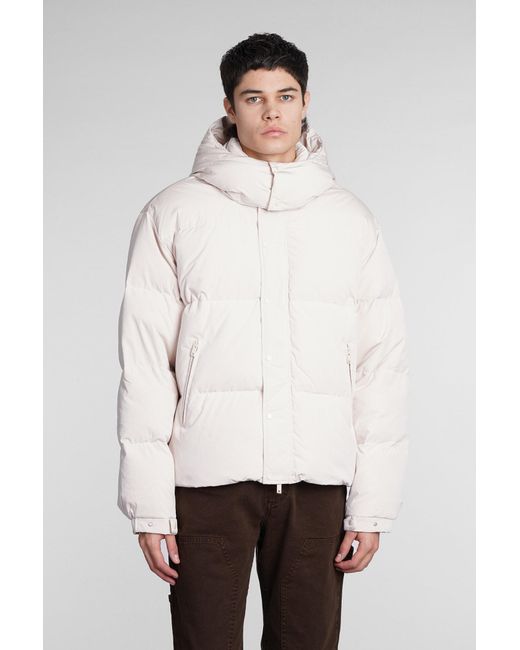 Represent Puffer In Beige Polyester in White for Men | Lyst