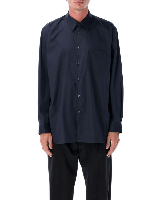 Comme des Garçons Blue Pointed Collar Button-Up Shirt for men