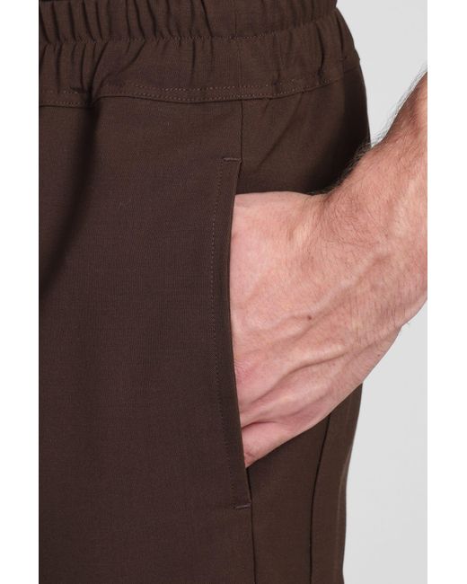 Rick Owens Brown Drawstring Slim Long Pants for men
