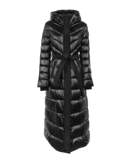 Mackage Black Long Maxi Shiny Quilted Down Jacket