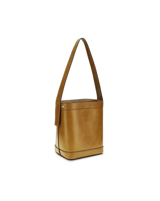 Versace Brown Calf Leather Bos Taurus Backet Bag