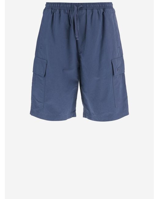 Autry Blue Cotton Blend Shorts for men