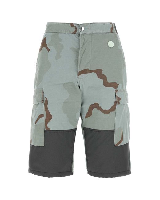 OAMC Gray Printed Nylon Blend Bermuda Shorts for men