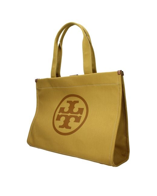 Tory Burch Yellow Fabric Shoulder Bag