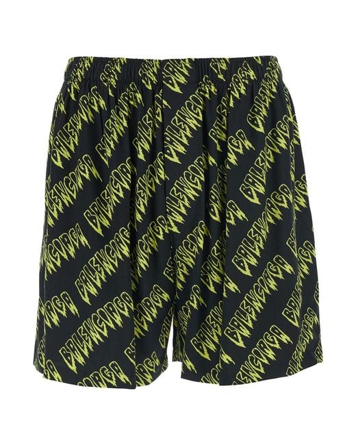 Balenciaga Green Shorts Creeper Viscose for men