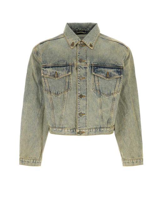 Entire studios Green Denim Jacket