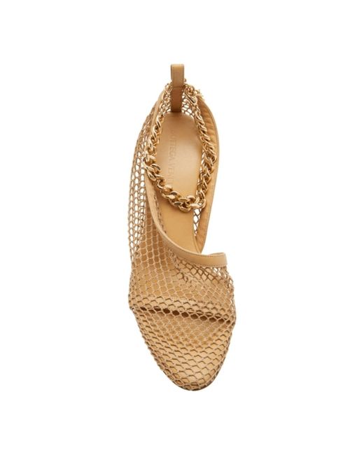 Bottega Veneta Metallic 100Mm Mesh Pumps