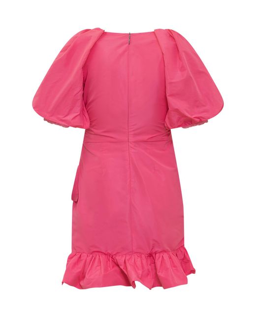 MSGM Pink Dress With Ruffles