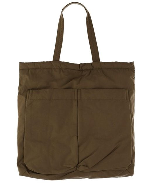 Aspesi Green Shopper Bag Cotton Polyester Handbags