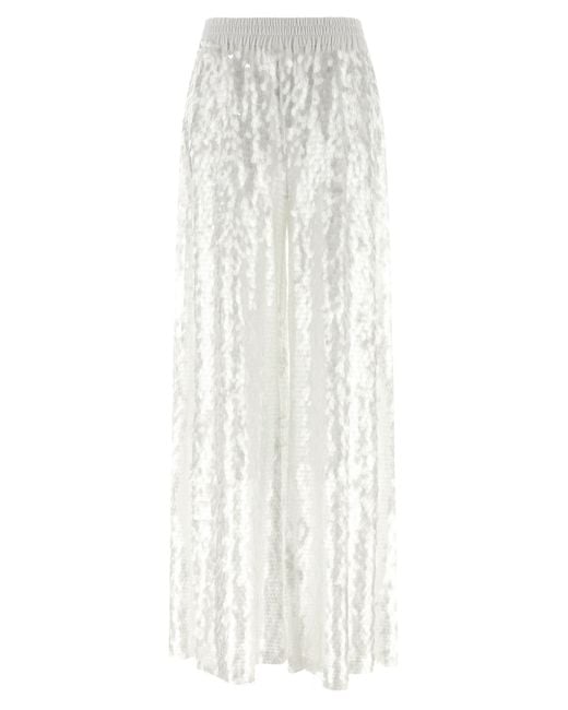 Norma Kamali White Nylon Casual Pants