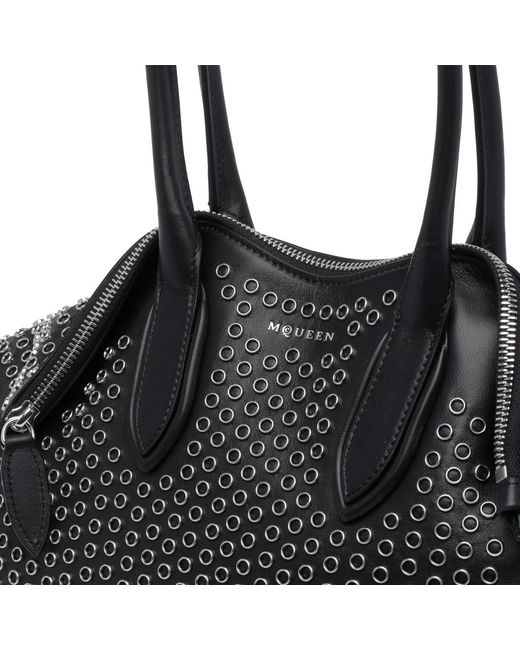 Alexander McQueen Black Manta Shoulder Bag