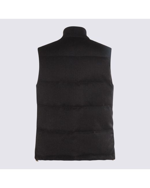 Eleventy Black Wool Down Jacket