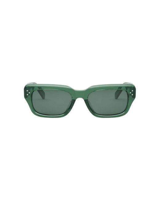 Céline Green Rectangle Frame Sunglasses