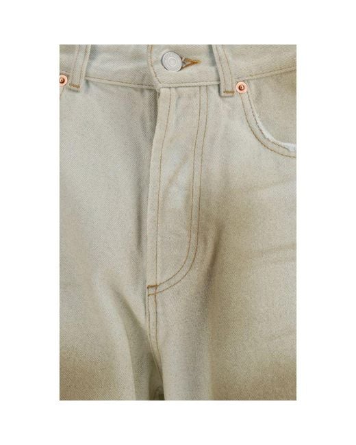 Magliano Gray Beige Cotton Jeans Denim for men